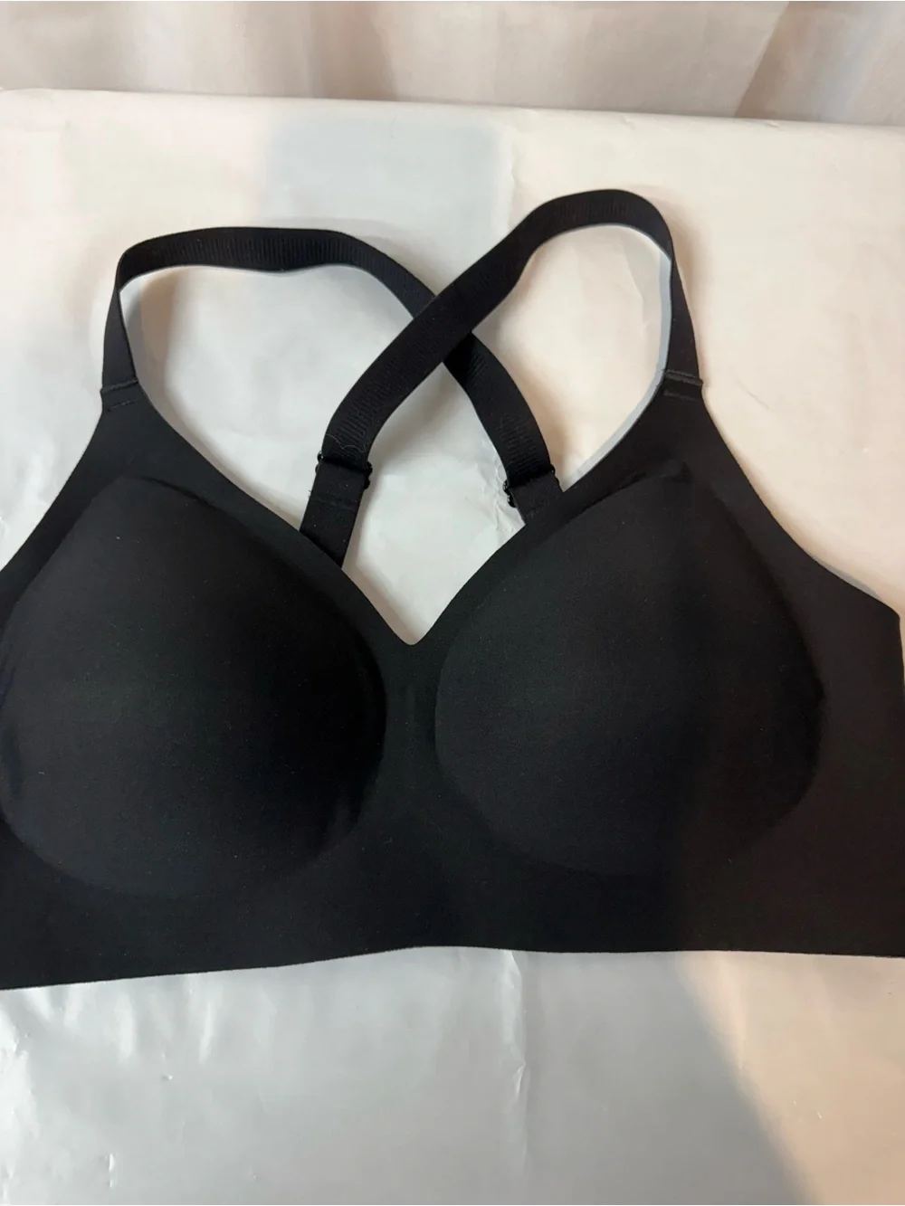 Seamless Comfort Contour Bra - Black & Nude black -racerback straps 2 bras $20🌻 - Picture 2 of 3